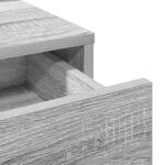 vidaXL Table de Toilette avec tiroir Gris Sonoma 79 x 41 x 140 cm