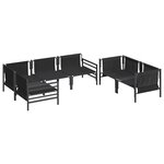 vidaXL Ensemble de canapé de jardin 6 Pièces Anthracite Acier
