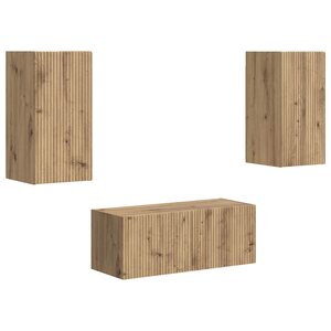 vidaXL Ensemble meuble TV 2 Pièces Chêne artisanal Bois d'ingénierie