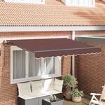 vidaXL Auvent Rétractable Marron 250 x 200 cm tissu