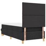 vidaXL Lit à ressorts avec matelas Noir 100 x 200 cm tissu