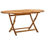 vidaXL Table de jardin pliable 160x85x75 cm Bois d'acacia massif