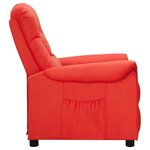 vidaXL Fauteuil inclinable Rouge Similicuir