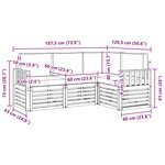 vidaXL Ensemble de canapés d'extérieur 4 pc Naturel et Beige Polyester