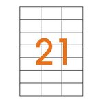 Boite de 2100 étiquettes 70x42,4 mm (21 x 100f a4) multi-usage agipa