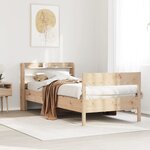 vidaXL Cadre de lit sans matelas 90x190 cm bois de pin massif