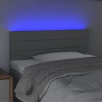 vidaXL Tête de lit à LED Gris clair 90x5x78/88 cm Tissu