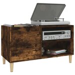 vidaXL Armoire à disques chêne fumé 84 5x38x48 cm bois d'ingénierie