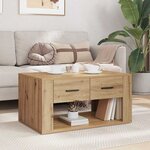 vidaXL Table basse Chêne artisanal 80 x 50 x 40 cm Bois d'ingénierie