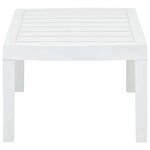 vidaXL Table de jardin Blanc 78x55x38 cm Plastique