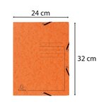 Chemise À Élastique 3 Rabats Carte Lustrée 355gm2 - A4 - Orange - X 25 - Exacompta