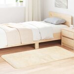 vidaXL Tapis Shaggy à poils longs NAVARRA crème 80x150 cm polyester