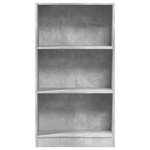 vidaXL Bibliothèque gris béton 60x24x109 cm bois d'ingénierie