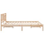 vidaXL Cadre de lit Marron 150 x 200 cm Bois massif en pin