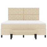 vidaXL Lit à ressorts avec matelas Crème 180 x 200 cm tissu