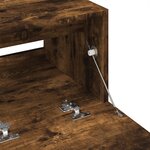 vidaXL Meuble d'évier chêne fumé 78x37x59 cm bois d'ingénierie