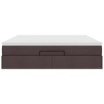 VidaXL Cadre de lit ottoman avec matelas marron foncé 160x200 cm tissu