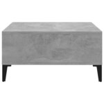 Vidaxl table basse gris béton 60x60x30 cm aggloméré