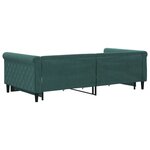 vidaXL Lit de jour et gigogne et tiroirs vert foncé 100x200 cm velours