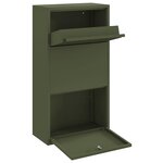 vidaXL Boîte de dépôt de colis Vert olive 44 x 22 x 82 cm Acier