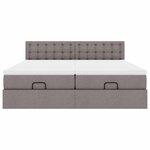 VidaXL Cadre de lit ottoman avec matelas taupe 160x200 cm tissu