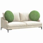 vidaXL Coussins de siège 2 Pièces Vert clair Ø 40 x 13 cm Velours