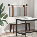 vidaXL Tête de lit suspendue Avec lumière LED Gris nuage PU antique