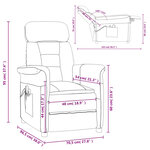 vidaXL Fauteuil électrique de massage Beige microfibre