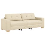 Canap'3 places crème de 180 cm en tissu