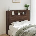 vidaXL Armoire tête de lit avec LED chêne marron 120x16 5x103 5 cm