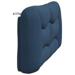 vidaXL Coussin de tête de lit Hvar bleu 160 cm tissu