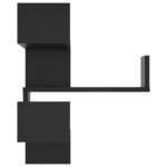 vidaXL Étagères d'angle murales 2 Pièces noir 40x40x50 cm bois ingénierie