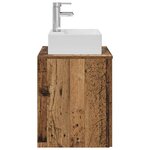 vidaXL Vanité de lavabo mural Bois ancien 49 5 x 41 x 62 5 cm