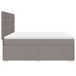 vidaXL Sommier à lattes de lit avec matelas Taupe 180x200 cm Tissu