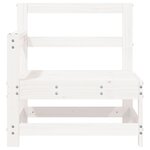 vidaXL Canapé d'angle de jardin blanc bois de pin massif