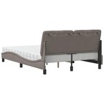 vidaXL Lit avec matelas taupe 140x190 cm tissu