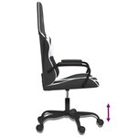 vidaXL Chaise de jeu Noir et blanc Similicuir