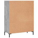 vidaXL Bibliothèque gris béton 69 5x32 5x90 cm bois d'ingénierie