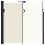 vidaXL Auvent latéral rétractable crème 200x500 cm