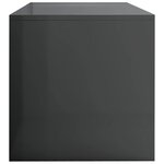 vidaXL Meuble TV Gris brillant 100x40x40 cm Bois d’ingénierie