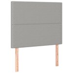 vidaXL Sommier à lattes de lit avec matelas et LED Gris clair 90x190cm