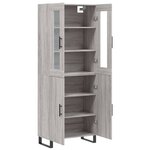 vidaXL Buffet haut Sonoma gris 69 5x34x180 cm Bois d'ingénierie