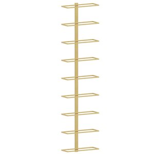 vidaXL Casier à vin mural pour 9 bouteilles Doré Fer