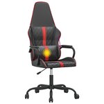 vidaXL Chaise de jeu de massage rouge et noir similicuir