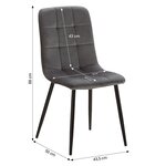 Table de salle à manger 90×60 cm blanche avec 2 chaises en velours gris