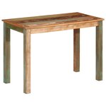 vidaXL Table de salle à manger 110x55x76cm Bois massif de récupération