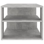 vidaXL Table basse gris béton 100x50x40 cm bois d'ingénierie