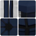 vidaXL Abri de jardin avec parois 4 × 3 m Bleu Polyester et Acier