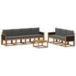 vidaXL Ensemble de canapés d'extérieur 7 pc Naturel et Anthracite