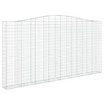 vidaXL Paniers à gabions arqués 3 Pièces 400x30x200/220 cm Fer galvanisé